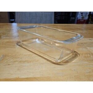 Vintage Pyrex Clear Glass 1.5 QT Casserole Dish Bread Loaf Pan #213 8.5x4.5x2.5
